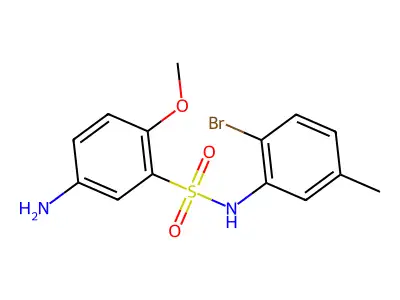 5-amino-N-(2-bromo-5-methylphenyl)-2-methoxybenzene-1-sulfonamide structure