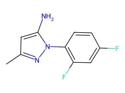 1-(2,4-difluorophenyl)-3-methyl-1H-pyrazol-5-amine structure