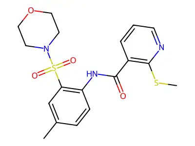 N-(4-Methyl-2-(morpholinosulfonyl)phenyl)-2-(methylthio)nicotinamide structure