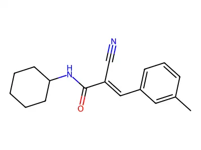 2-cyano-N-cyclohexyl-3-(3-methylphenyl)prop-2-enamide structure