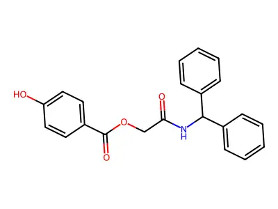[2-(Benzhydrylamino)-2-oxoethyl] 4-hydroxybenzoate structure
