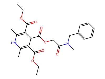 4-O-[2-[benzyl(methyl)amino]-2-oxoethyl] 3-O,5-O-diethyl 2,6-dimethyl-1,4-dihydropyridine-3,4,5-tricarboxylate structure