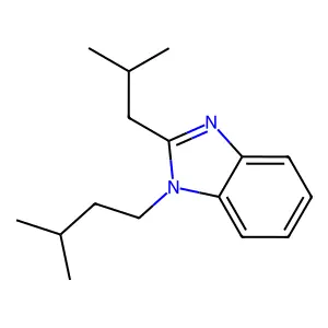 1-(3-Methylbutyl)-2-(2-methylpropyl)benzimidazole structure