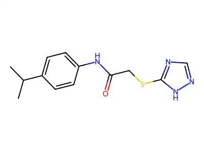 N-(4-isopropylphenyl)-2-(4H-1,2,4-triazol-3-ylsulfanyl)acetamide structure