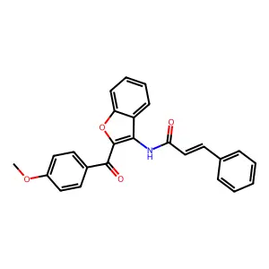 (E)-N-[2-(4-methoxybenzoyl)-1-benzofuran-3-yl]-3-phenylprop-2-enamide structure
