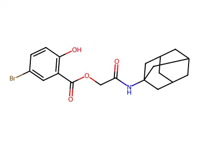 [2-(1-Adamantylamino)-2-oxoethyl] 5-bromo-2-hydroxybenzoate structure