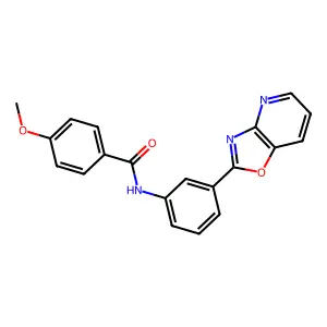 4-methoxy-N-(3-[1,3]oxazolo[4,5-b]pyridin-2-ylphenyl)benzamide structure