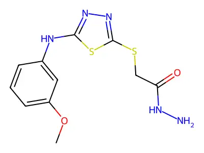 2-({5-[(3-Methoxyphenyl)amino]-1,3,4-thiadiazol-2-yl}sulfanyl)acetohydrazide structure