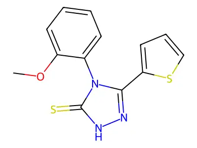 4-(2-methoxyphenyl)-5-(thiophen-2-yl)-4H-1,2,4-triazole-3-thiol structure