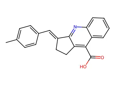 3-(4-Methyl-benzylidene)-2,3-dihydro-1H-cyclopenta[b]quinoline-9-carboxylic acid structure