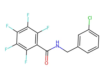N-[(3-chlorophenyl)methyl]-2,3,4,5,6-pentafluorobenzamide structure