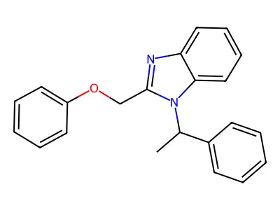 2-(phenoxymethyl)-1-(1-phenylethyl)-1H-benzo[d]imidazole structure