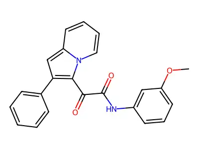 N-(3-methoxyphenyl)-2-oxo-2-(2-phenylindolizin-3-yl)acetamide structure
