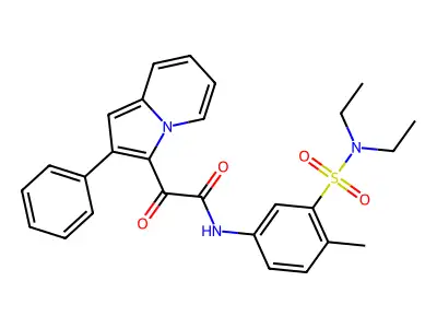 N-[3-(diethylsulfamoyl)-4-methylphenyl]-2-oxo-2-(2-phenylindolizin-3-yl)acetamide structure