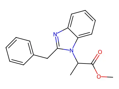 Methyl 2-(2-benzylbenzimidazol-1-yl)propanoate structure
