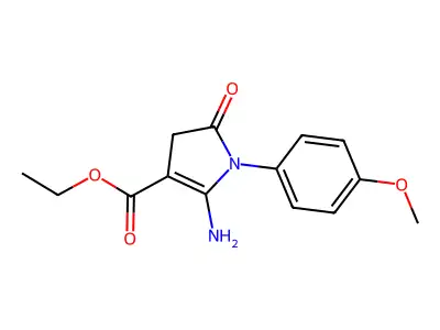 ethyl 2-amino-1-(4-methoxyphenyl)-5-oxo-4,5-dihydro-1H-pyrrole-3-carboxylate structure