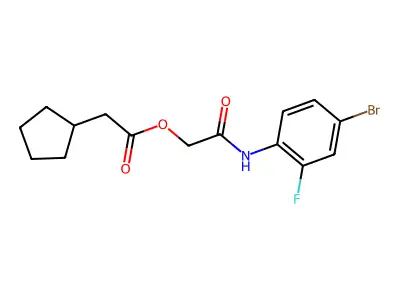 [2-(4-Bromo-2-fluoroanilino)-2-oxoethyl] 2-cyclopentylacetate structure
