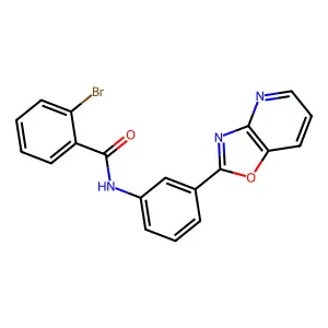 2-bromo-N-[3-([1,3]oxazolo[4,5-b]pyridin-2-yl)phenyl]benzamide structure