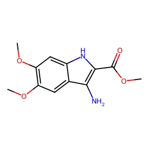 methyl 3-amino-5,6-dimethoxy-1H-indole-2-carboxylate structure