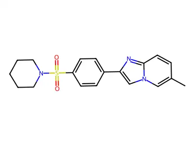 6-Methyl-2-[4-(piperidin-1-ylsulfonyl)phenyl]imidazo[1,2-a]pyridine structure
