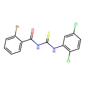 2-bromo-N-[(2,5-dichlorophenyl)carbamothioyl]benzamide structure