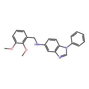 N-[(2,3-dimethoxyphenyl)methyl]-1-phenylbenzimidazol-5-amine structure