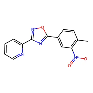 5-(4-Methyl-3-nitrophenyl)-3-pyridin-2-yl-1,2,4-oxadiazole structure