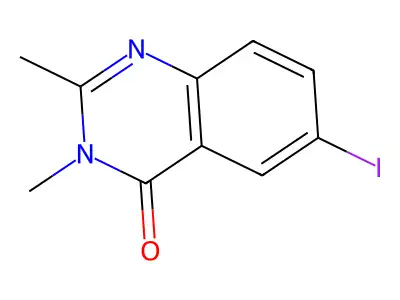 6-Iodo-2,3-dimethylquinazolin-4-one structure