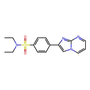 N,N-diethyl-4-(imidazo[1,2-a]pyrimidin-2-yl)benzenesulfonamide structure