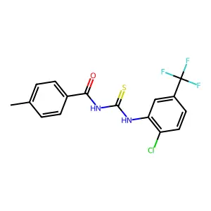 N-[[2-chloro-5-(trifluoromethyl)phenyl]carbamothioyl]-4-methylbenzamide structure