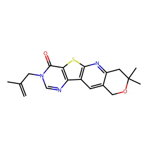 8,8-dimethyl-3-(2-methylallyl)-7,8-dihydro-3H-pyrano[3'',4'':5',6']pyrido[3',2':4,5]thieno[3,2-d]pyrimidin-4(10H)-one structure
