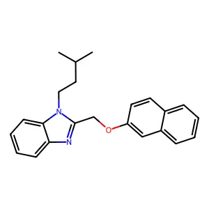 1-(3-Methylbutyl)-2-(naphthalen-2-yloxymethyl)benzimidazole structure