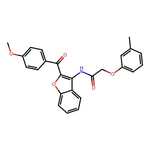 N-[2-(4-methoxybenzoyl)-1-benzofuran-3-yl]-2-(3-methylphenoxy)acetamide structure