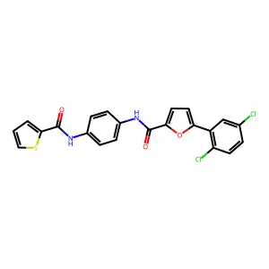 5-(2,5-dichlorophenyl)-N-[4-(thiophene-2-carbonylamino)phenyl]furan-2-carboxamide structure