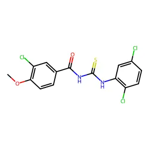 3-chloro-N-[(2,5-dichlorophenyl)carbamothioyl]-4-methoxybenzamide structure