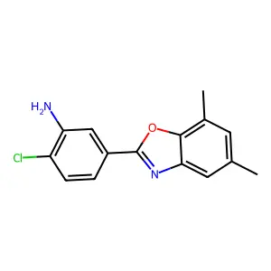 2-Chloro-5-(5,7-dimethyl-1,3-benzoxazol-2-yl)aniline structure