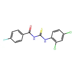 N-[(2,4-dichlorophenyl)carbamothioyl]-4-fluorobenzamide structure