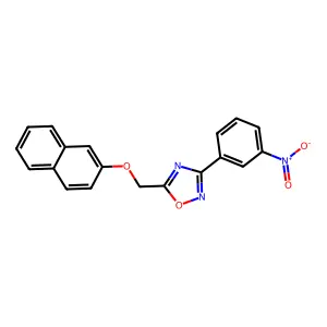 5-(Naphthalen-2-yloxymethyl)-3-(3-nitrophenyl)-1,2,4-oxadiazole structure