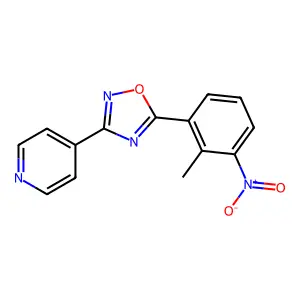 5-(2-Methyl-3-nitrophenyl)-3-pyridin-4-yl-1,2,4-oxadiazole structure