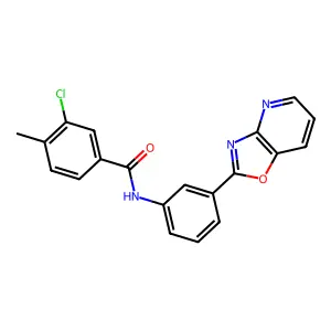 3-chloro-4-methyl-N-[3-([1,3]oxazolo[4,5-b]pyridin-2-yl)phenyl]benzamide structure