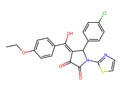 5-(4-Chlorophenyl)-4-(4-ethoxybenzoyl)-3-hydroxy-1-(thiazol-2-yl)-1,5-dihydro-2h-pyrrol-2-one structure