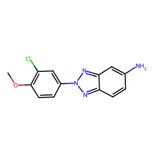 2-(3-chloro-4-methoxyphenyl)-2H-1,2,3-benzotriazol-5-amine structure