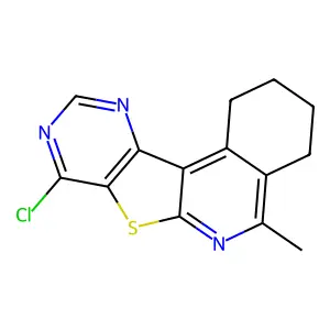 8-Chloro-5-methyl-1,2,3,4-tetrahydropyrimido[4',5':4,5]thieno[2,3-c]isoquinoline structure