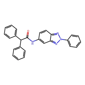 2,2-diphenyl-N-(2-phenylbenzotriazol-5-yl)acetamide structure