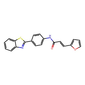 (E)-N-[4-(1,3-benzothiazol-2-yl)phenyl]-3-(furan-2-yl)prop-2-enamide structure