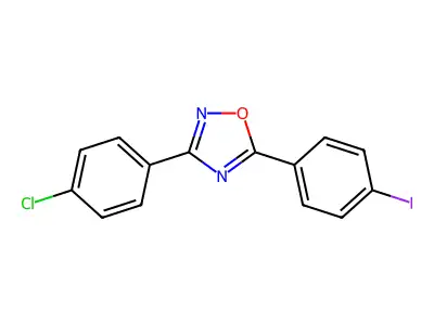 3-(4-Chlorophenyl)-5-(4-iodophenyl)-1,2,4-oxadiazole structure