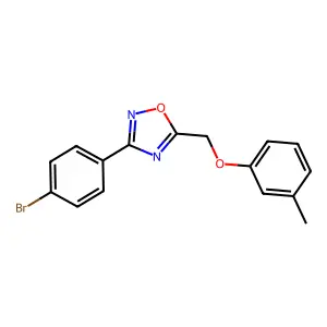 3-(4-Bromophenyl)-5-[(3-methylphenoxy)methyl]-1,2,4-oxadiazole structure