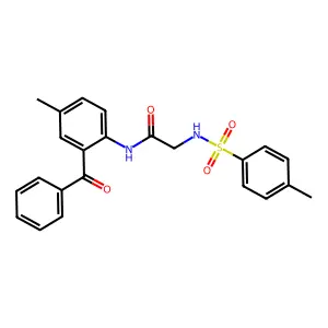 N-(2-benzoyl-4-methylphenyl)-2-[(4-methylphenyl)sulfonylamino]acetamide structure