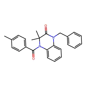 1-Benzyl-3,3-dimethyl-4-(4-methylbenzoyl)quinoxalin-2-one structure