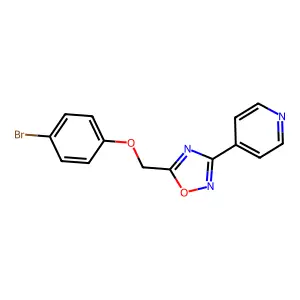 5-[(4-Bromophenoxy)methyl]-3-pyridin-4-yl-1,2,4-oxadiazole structure